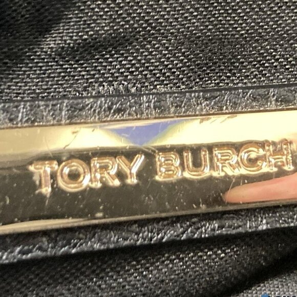 Tory Burch EUC Black Leather w/ Gold-Tone Hardware Shoulder Bag - Picture 15 of 15